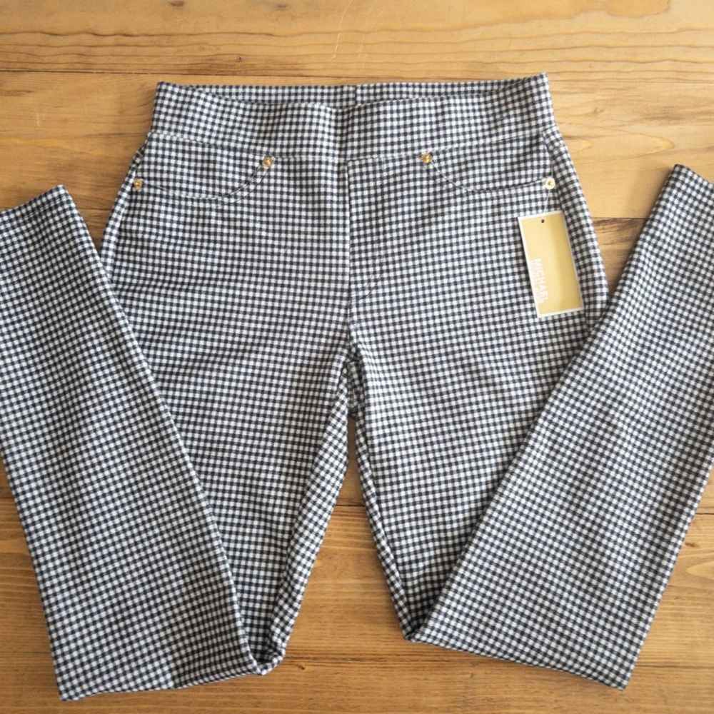 Michael Kors l Tapered Gingham Dress Pant SZ S
